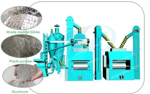 Aluminum plastic recycling machine