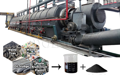 Russian clients ordered one set of 50TPD fully continuous waste tire pyrolysis plant from Henan Doing Company