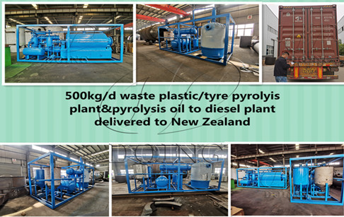 Two sets small scale waste plastic/tyre to diesel plant delivered to New Zealand successfully!