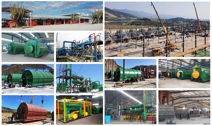 waste tire oil pyrolysis machine projects
