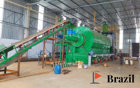 Installation of DOING 15TPD semi-continuous pyrolysis machine in Brazil