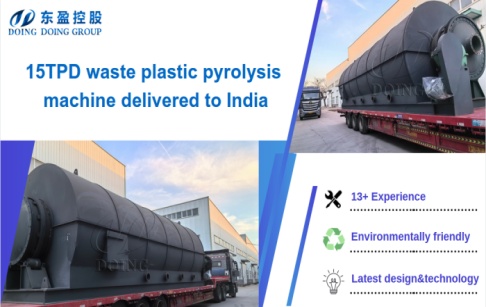 Shipping two sets of 15TPD batch type waste plastic pyrolysis equipment to India