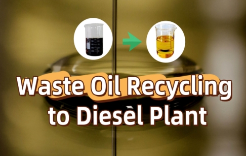 What chemical is used to recycle engine oil into diesel?