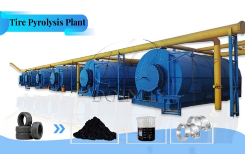 What are the byproducts of tyre pyrolysis?