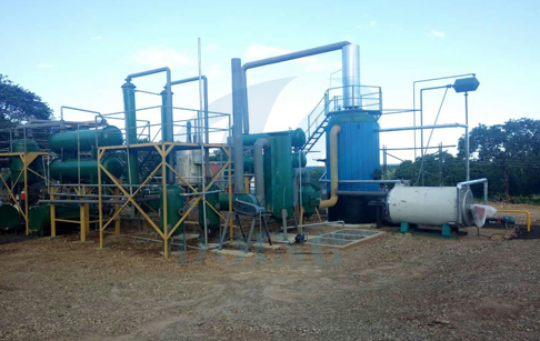 waste tyre recyclin pyrolysis plant