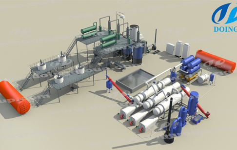 waste tyre and plastic pyrolysis plant