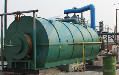waste tyre and plastic pyrolysis plant